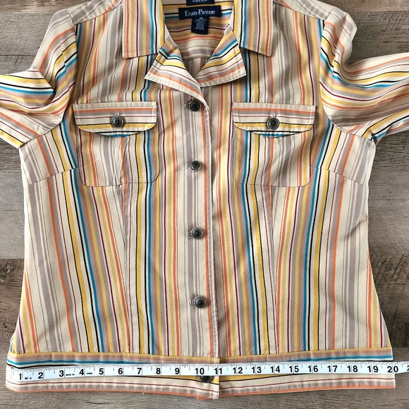 Evan Picone Rainbow Stripe Jacket - Picture 8 of 10